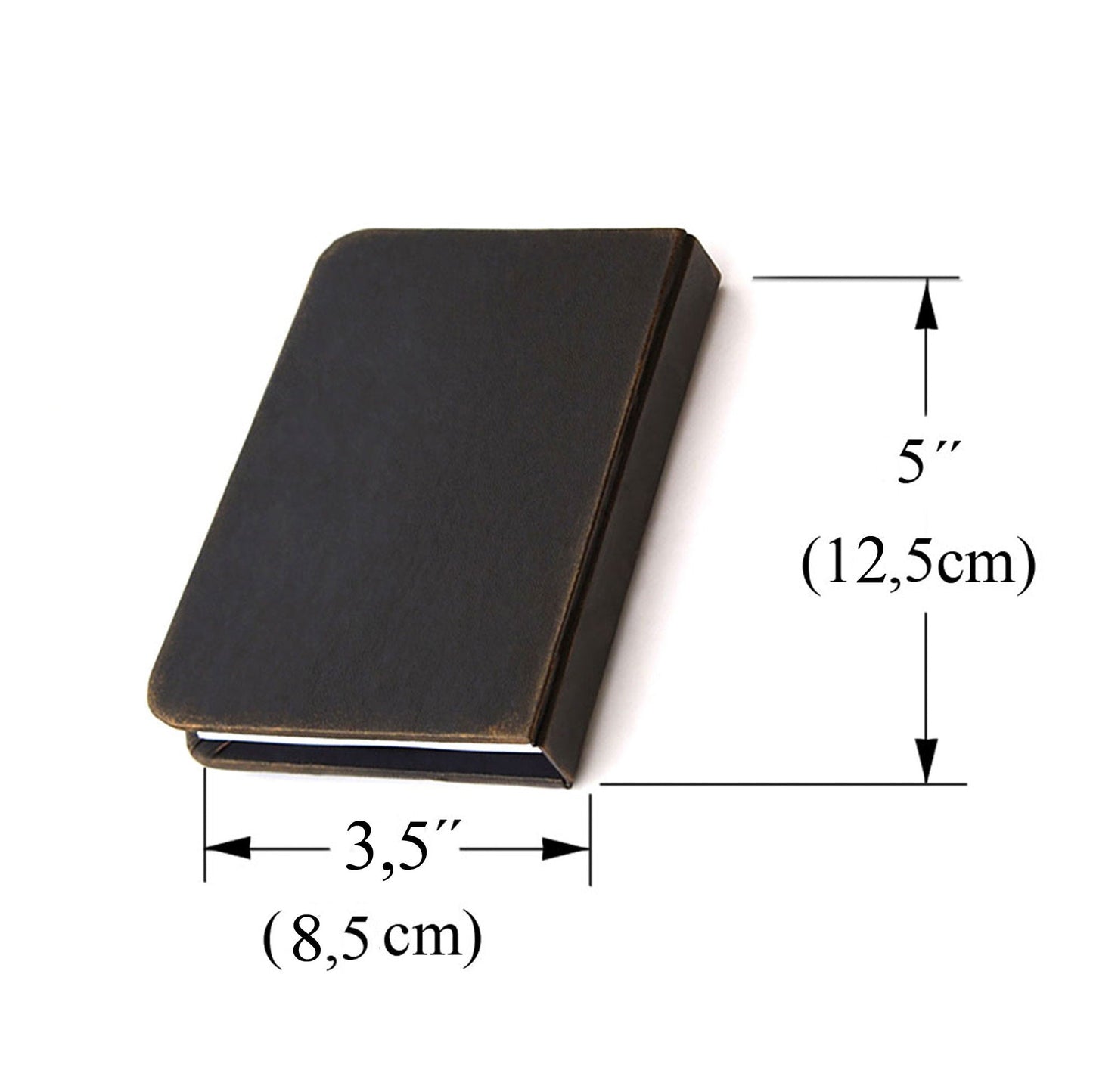 Pocket Size Leather Notebook with 3D skeleton Design