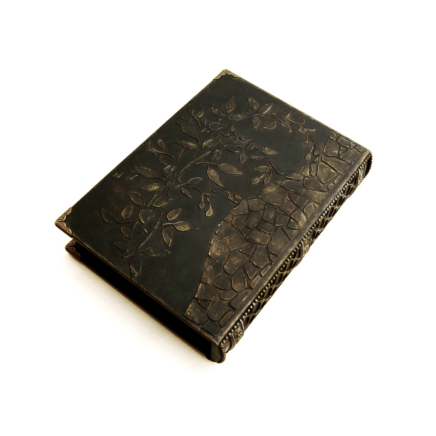 Alice in Wonderland Book Box, Victorian Style Handmade Decoupage & Polymer Clay Décor