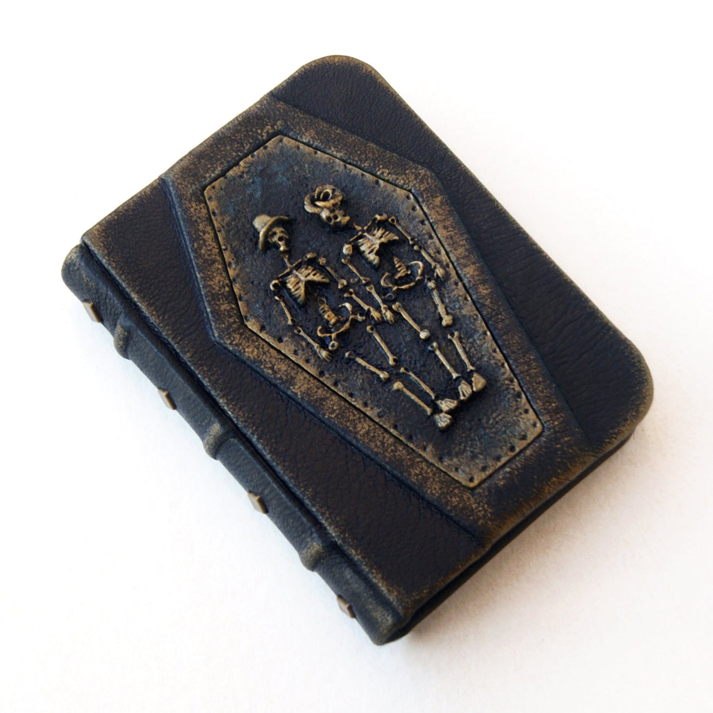 leather journal with 2 skeletons 3D