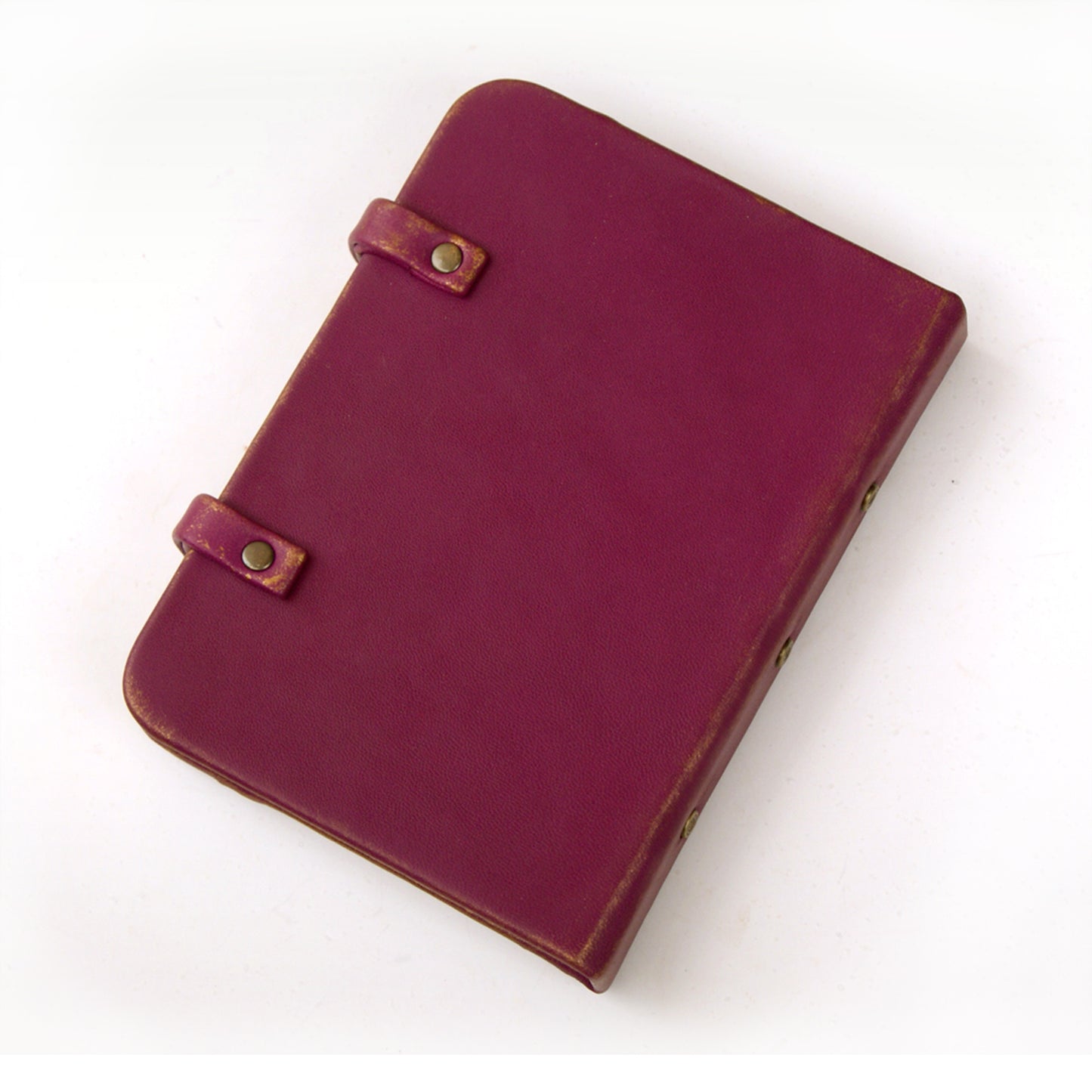Handmade steampunk leather journal, Personalized lockable notebook