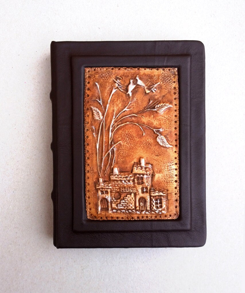 Personalized Journal A6, hardcover journal with polymer clay