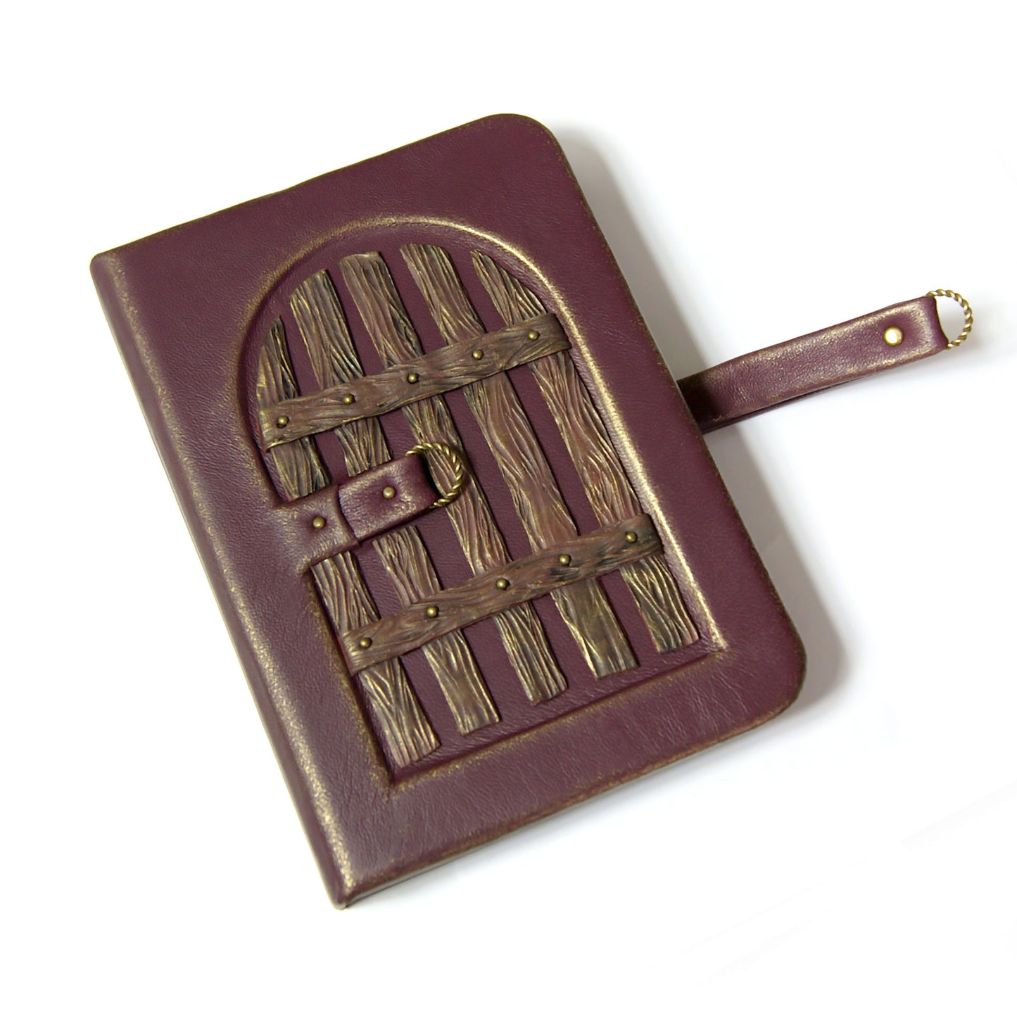 Lockable leather notebook with door, personalized journal, diary with lock, Graduation gift