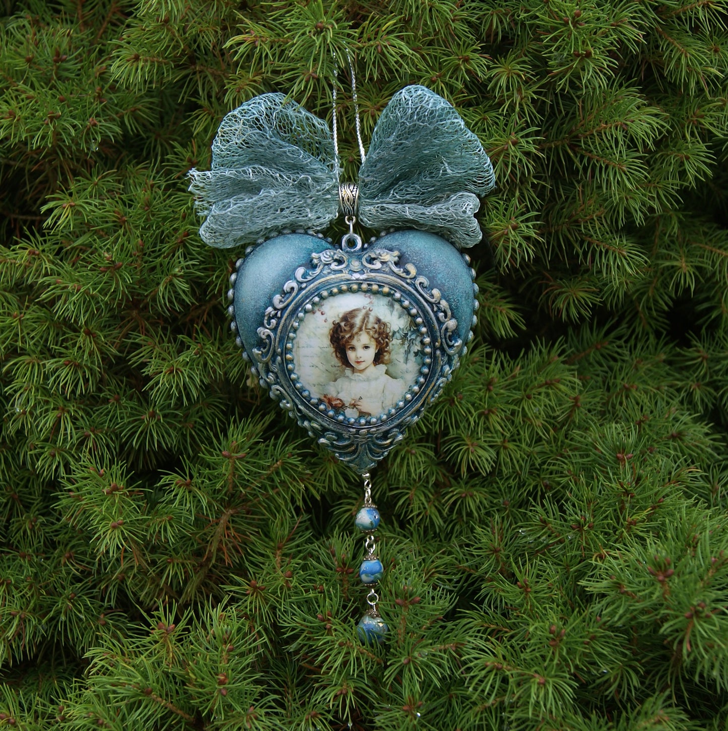 Christmas tree ball in gift box