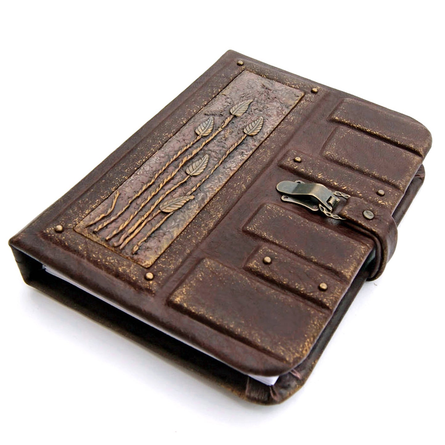 Journal en cuir personnalisé, Carnet personnalisé, Cadeau en cuir personnalisé, Journal avec serrure, journal de voyage, Argile polymère