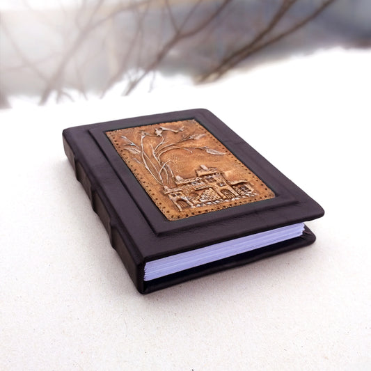 Personalized Journal A6, hardcover journal with polymer clay