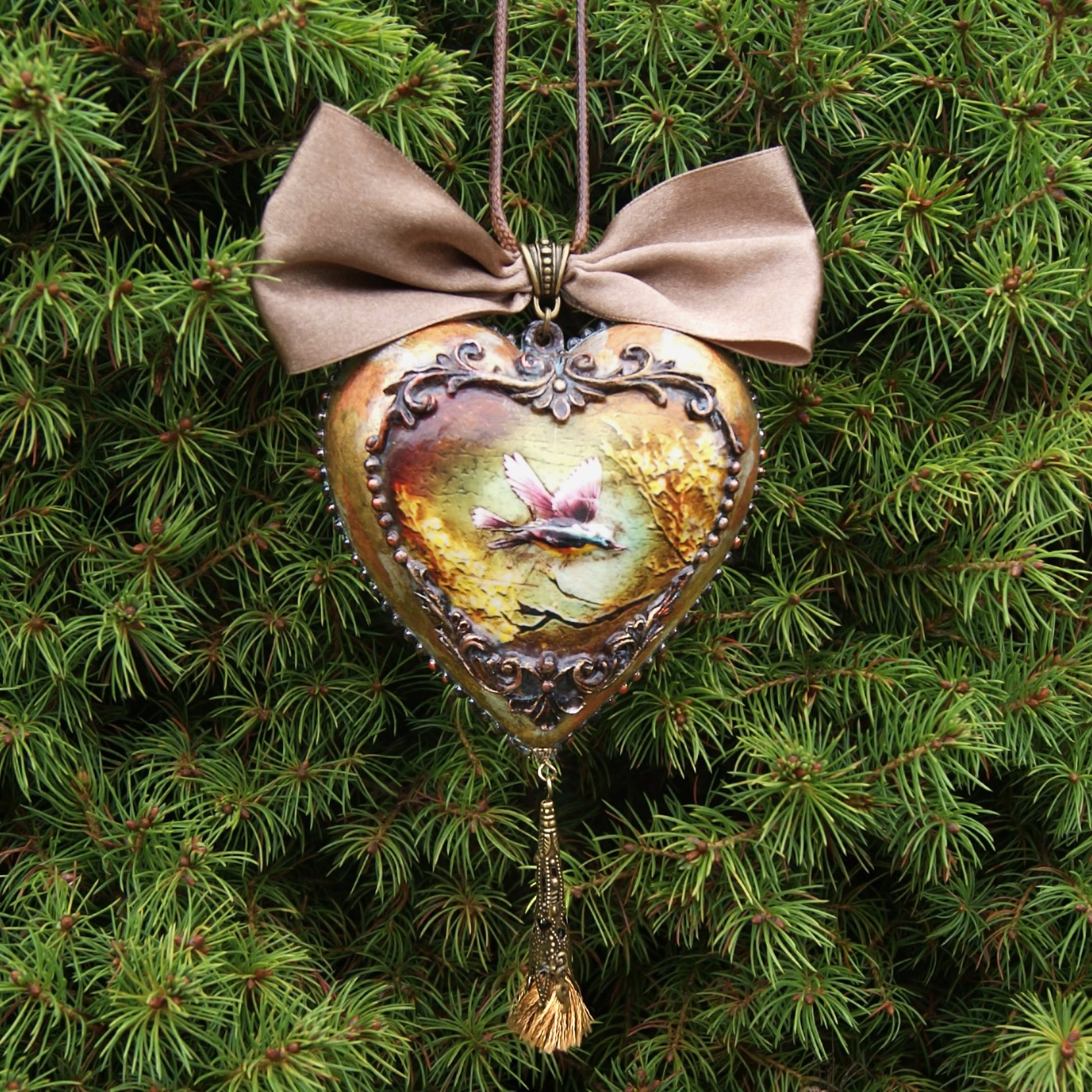 Heart Shaped Christmas decoration, Christmas ball