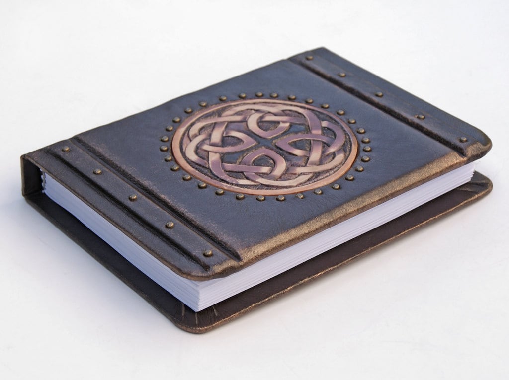 Celtic Journal, A6, Leather Bound Journal, Leather Notebook, Personalized Journal