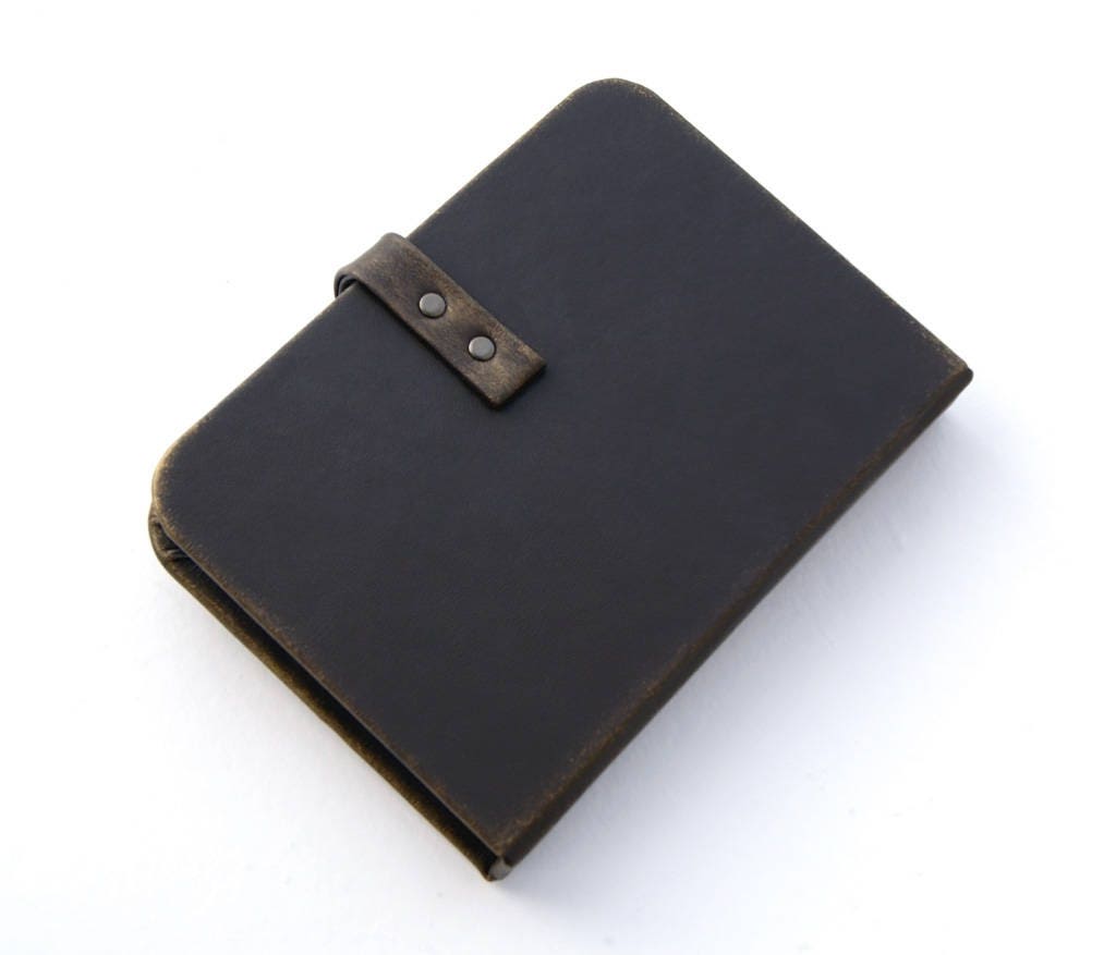 Hand Crafted journal old paper, leather lockable notebook, blank hardcover book
