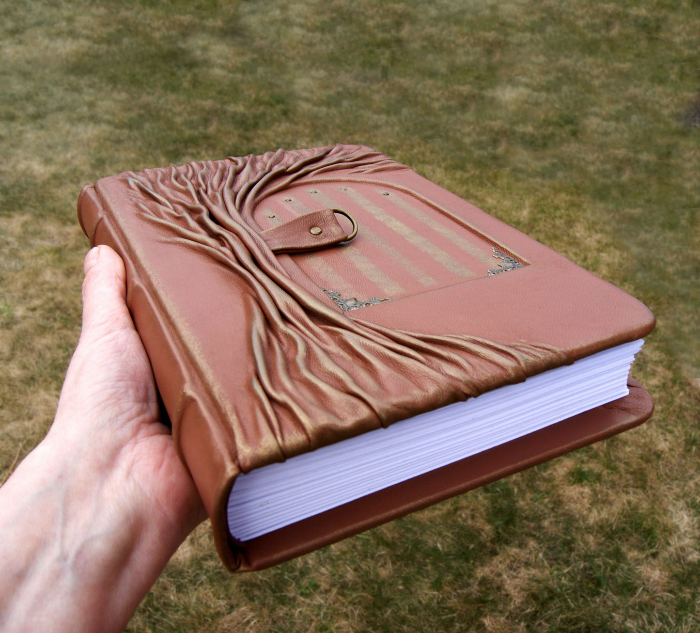 guest book, leather journal personalized 